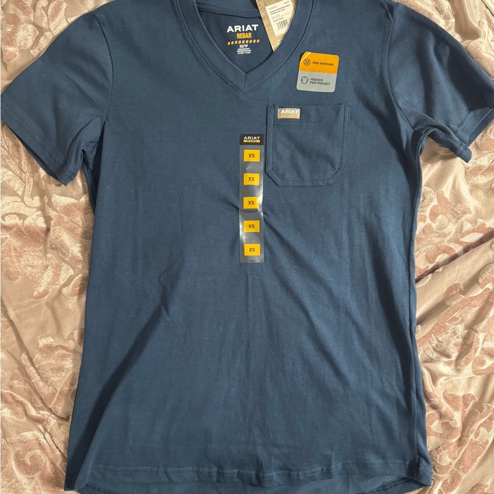 Ariat Women’s Teal V-Neck Short Sleeve Shirt